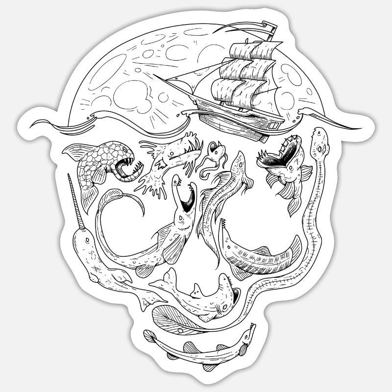 Below - Sticker taille S (10 x 10 cm) - blanc mat