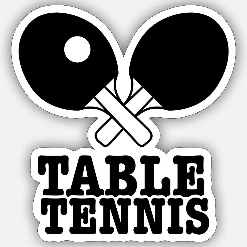 tennis de table Sticker taille S (10 x 10 cm)