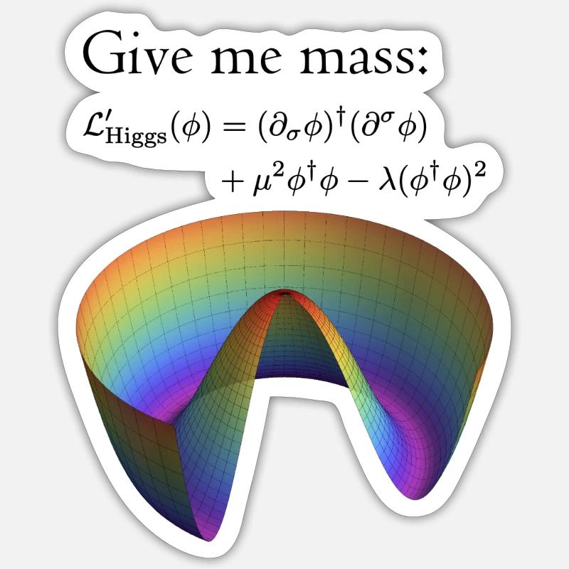 Give mass - Higgs Lagrange Dichte Sticker Größe S (10 x 10 cm)