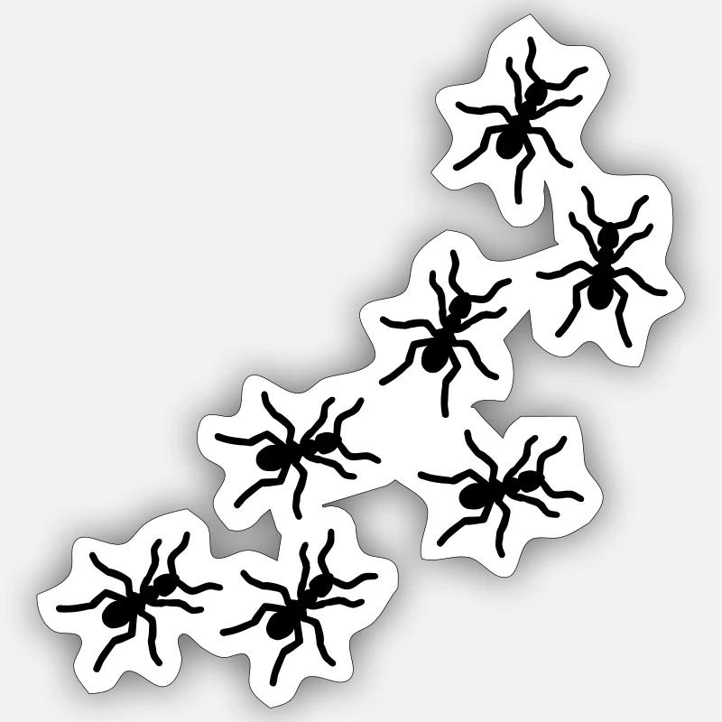 Ameise - Sticker Größe S (10 x 10 cm) - Mattweiß