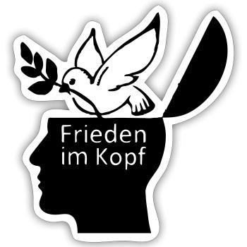 Frieden Peace Liebe Friede Weltfrieden - Sticker Größe S (10 x 10 cm) - Mattweiß - Vorne