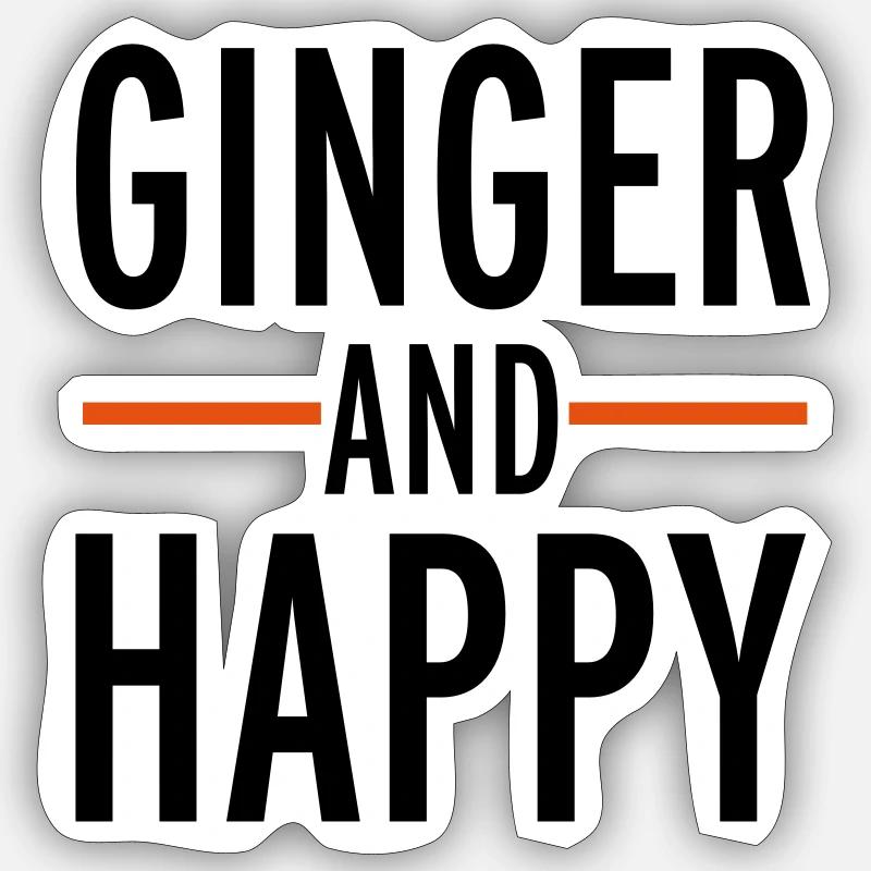 Ginger - Sticker Größe S (10 x 10 cm) - Mattweiß