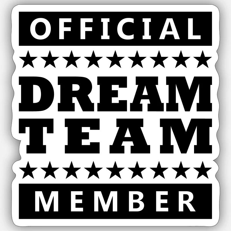 Official Dream Team - Sticker Größe S (10 x 10 cm) - Mattweiß