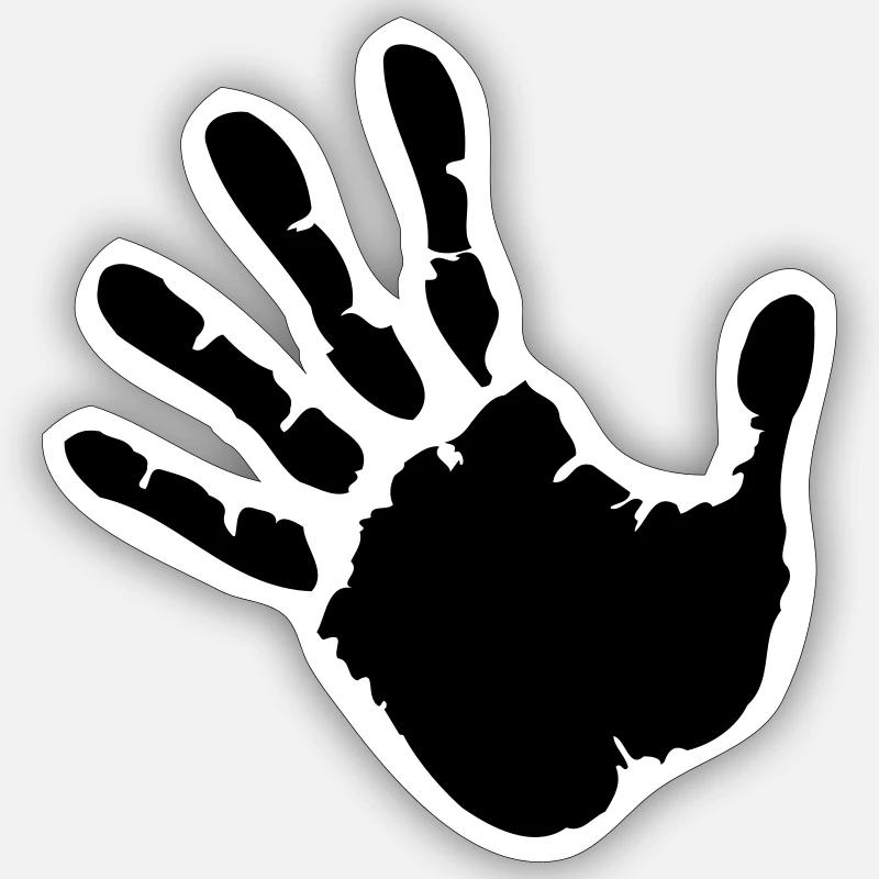Stop Hand Sticker Größe S (10 x 10 cm)