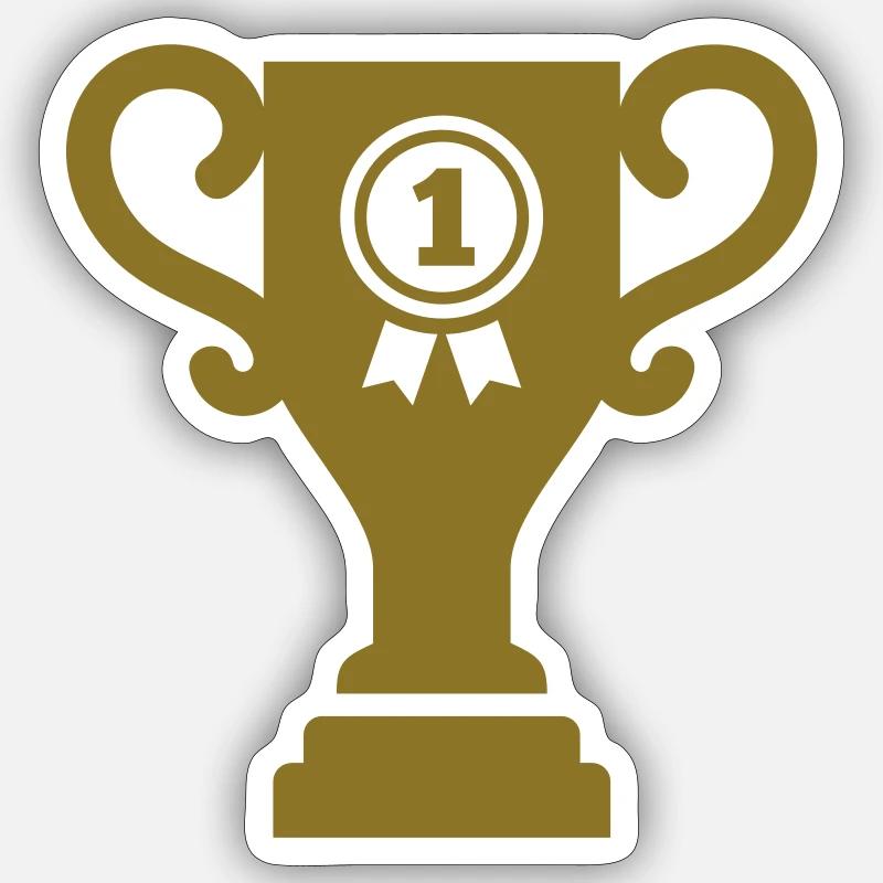 Trophy - Sticker size S (10 x 10 cm) - white matte