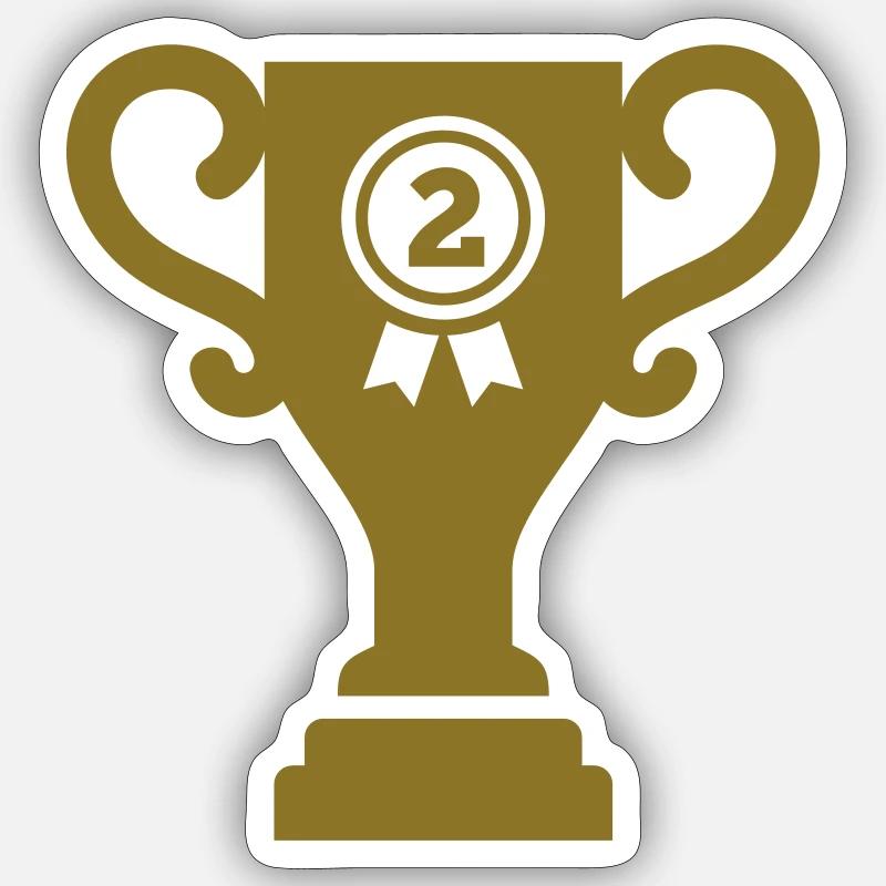 Trophy - cup - Sticker size S (10 x 10 cm) - white matte