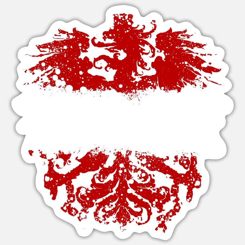 German eagle Austria red-white-red Sticker size S (10 x 10 cm)