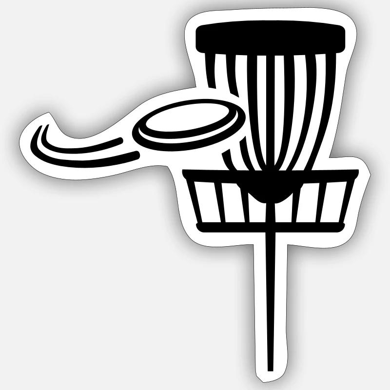 Disc Golf - Sticker size S (10 x 10 cm) - white matte