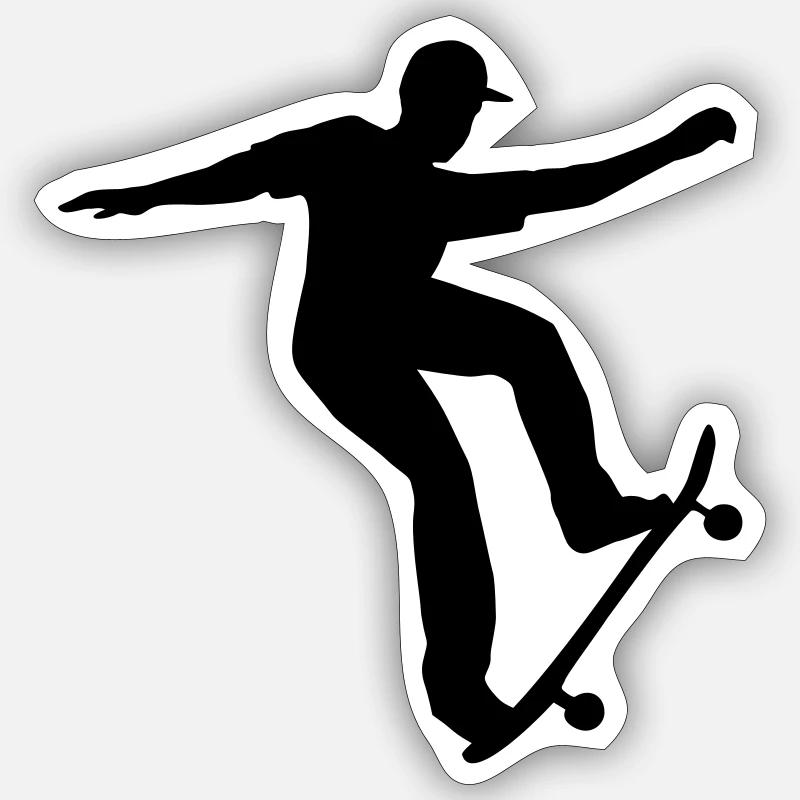 Skateboarding, Skateboarder Sticker size S (10 x 10 cm)