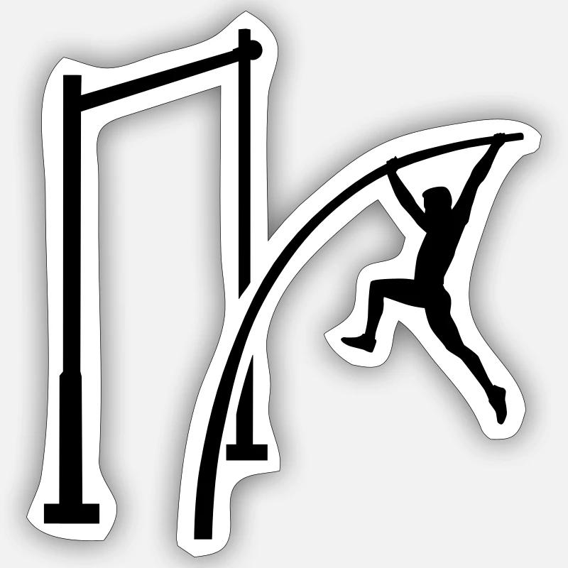 Pole vault Sticker size S (10 x 10 cm)
