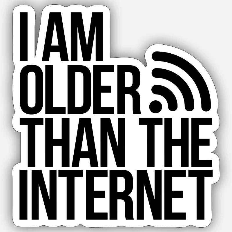 internet - Sticker taille S (10 x 10 cm) - blanc mat