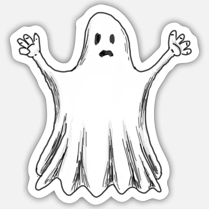Geist - Sticker Größe S (10 x 10 cm) - Mattweiß