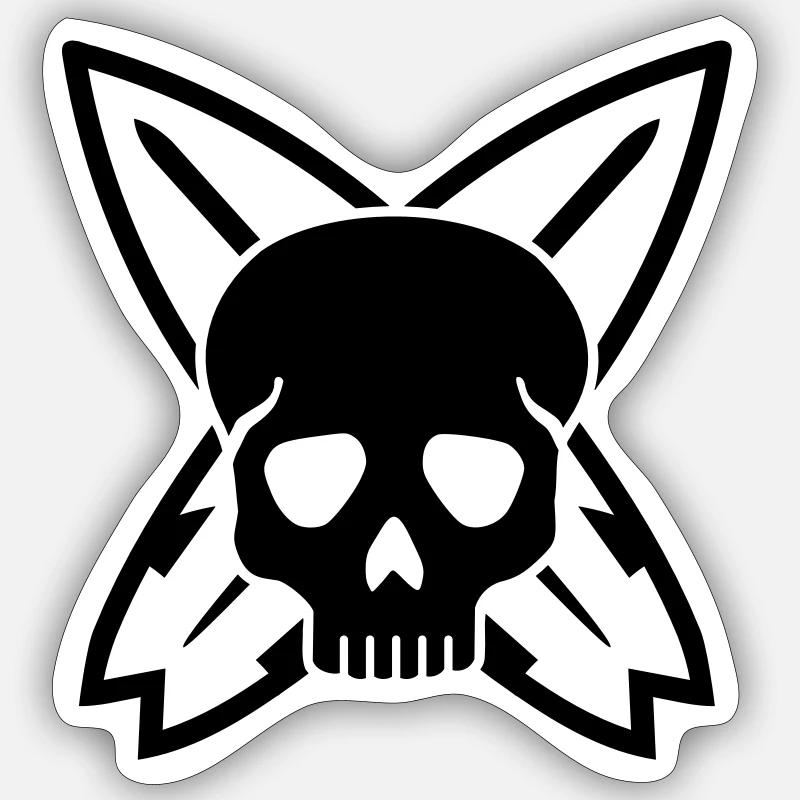 Surfboards - Sticker taille S (10 x 10 cm) - blanc mat