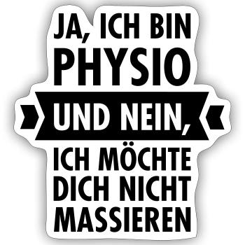 Physio Massieren - Sticker size S (10 x 10 cm) - white matte - Front