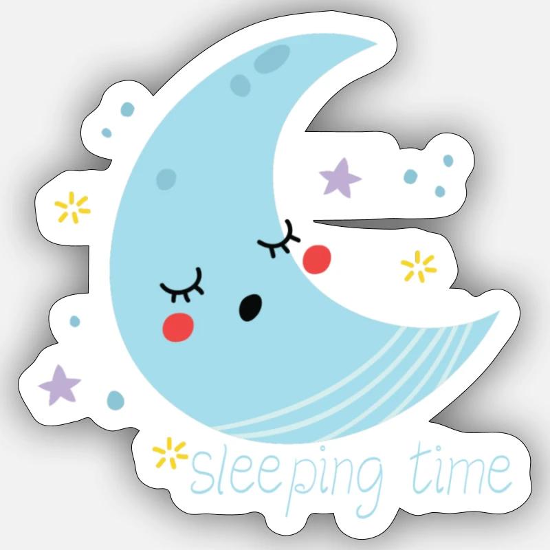 sleeping time - Sticker size S (10 x 10 cm) - white matte