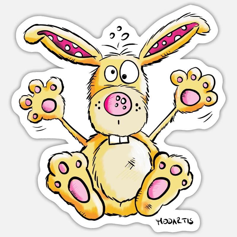 Happy Bunny - Sticker size S (10 x 10 cm) - white matte