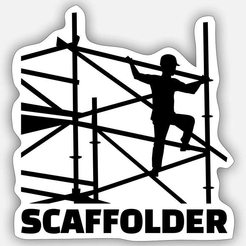 Scaffolder - Sticker size S (10 x 10 cm) - white matte