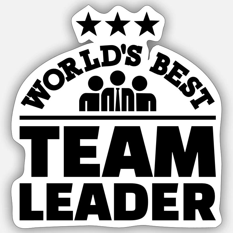 Team leader - Sticker size S (10 x 10 cm) - white matte