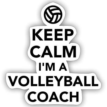 Volleyball coach - Sticker size S (10 x 10 cm) - white matte - Front