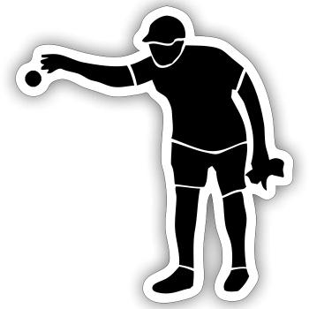 Boule - Sticker Größe S (10 x 10 cm) - Mattweiß - Vorne
