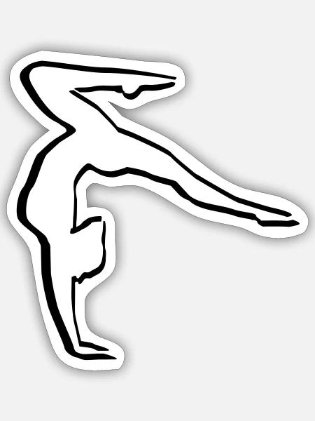 Gymnast, gymnast - Sticker size S (10 x 10 cm) - white matte