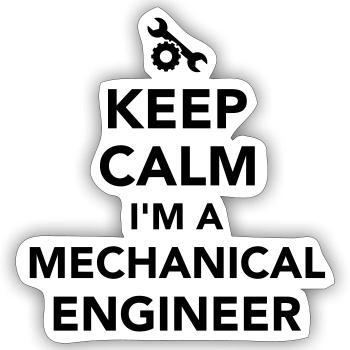 Mechanical engineer - Sticker size S (10 x 10 cm) - white matte - Front