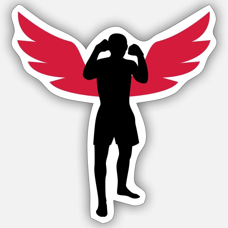 Kickboxing / Kickboxer / Kick Boxing / Kick Boxer - Sticker size S (10 x 10 cm) - white matte