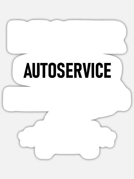 Bester Auto Service in der Umgebung - Sticker Größe S (10 x 10 cm) - Mattweiß