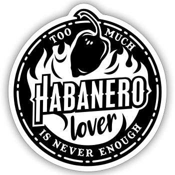 Habanero Chili Lover - Sticker Größe S (10 x 10 cm) - Mattweiß - Vorne