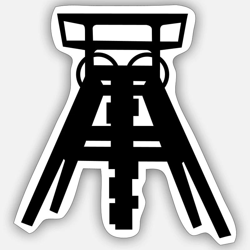 zeche ruhrgebiet - Sticker size S (10 x 10 cm) - white matte