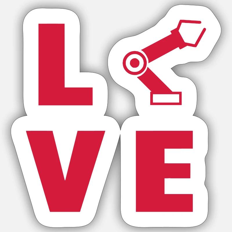 Robotik / Roboter / Robot / Robotics - Sticker Größe S (10 x 10 cm) - Mattweiß