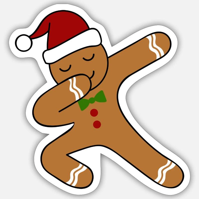 Dubbing Gingerbread - Sticker Größe S (10 x 10 cm) - Mattweiß
