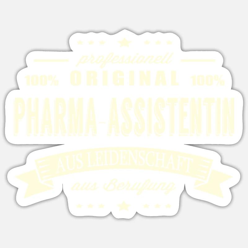 Pharma-Assistentin aus Leidenschaft - Sticker Größe S (10 x 10 cm) - Mattweiß