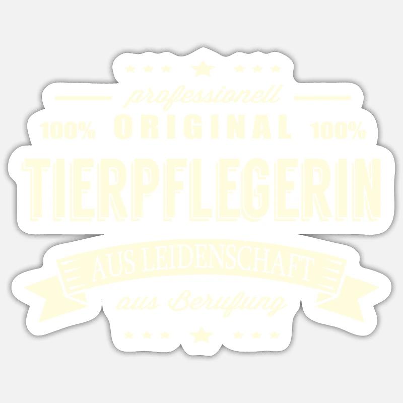 Tierpflegerin aus Leidenschaft - Sticker Größe S (10 x 10 cm) - Mattweiß