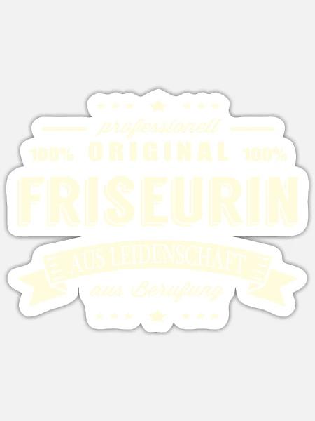 Friseurin aus Leidenschaft - Sticker Größe S (10 x 10 cm) - Mattweiß