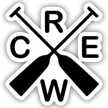 Drachenboot Crew - Sticker Größe S (10 x 10 cm) - Mattweiß - Vorne