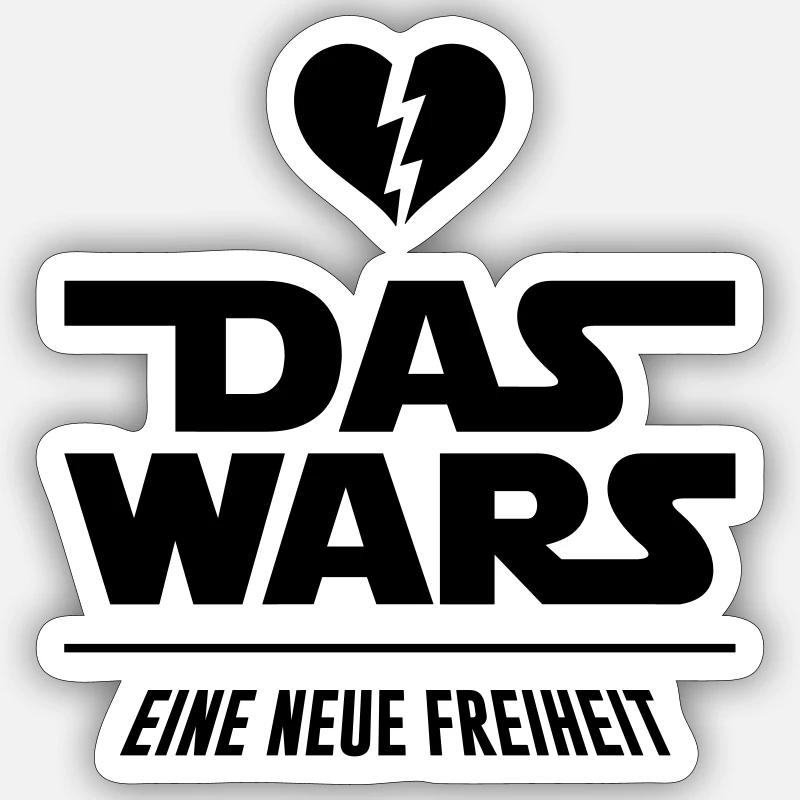 Das Wars - Trennung, Scheidung - Sticker Größe S (10 x 10 cm) - Mattweiß