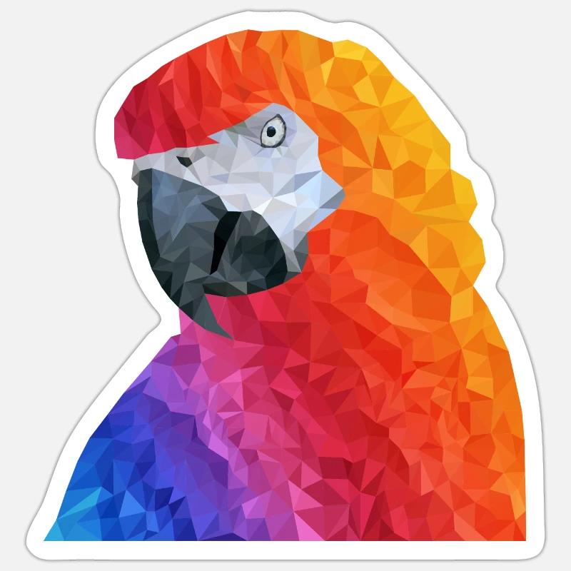 parrot - Sticker size S (10 x 10 cm) - white matte