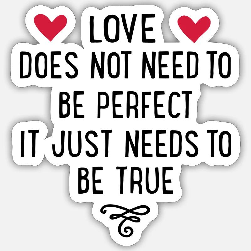 amour - Sticker taille S (10 x 10 cm) - blanc mat
