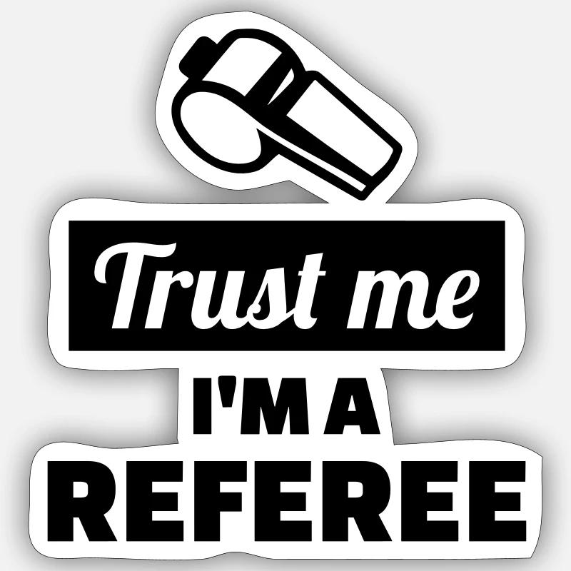 Arbitre - Sticker taille S (10 x 10 cm) - blanc mat