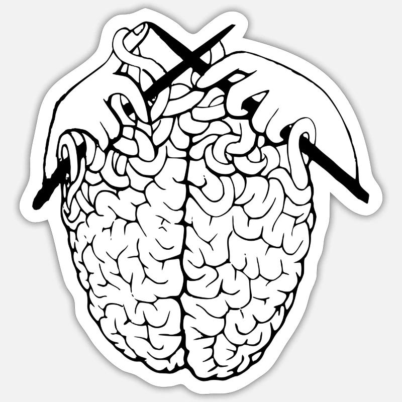 brain Sticker size S (10 x 10 cm)
