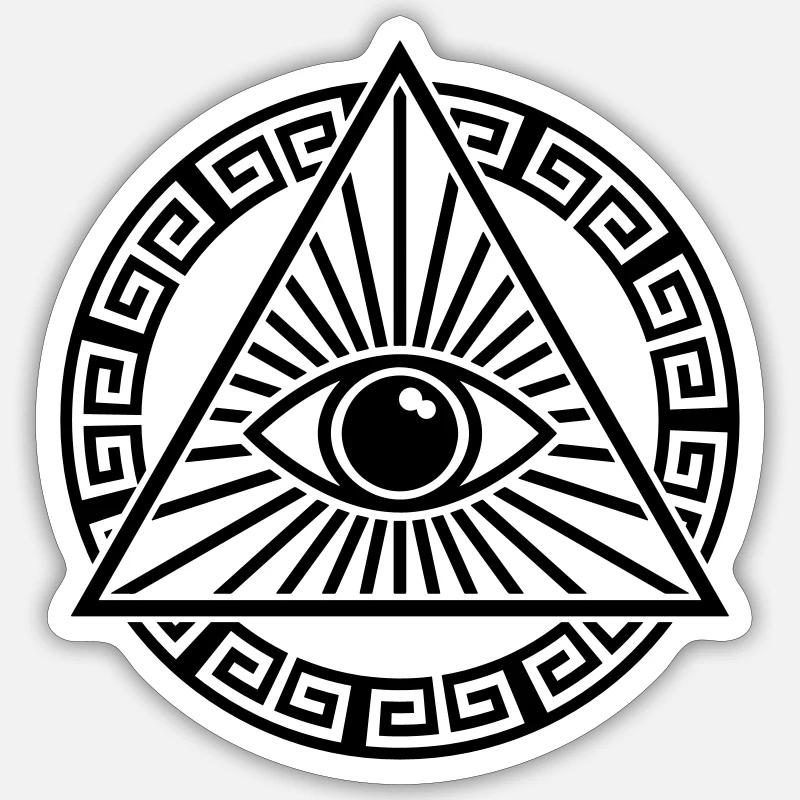 ALL SEEING EYE - Sticker size S (10 x 10 cm) - white matte