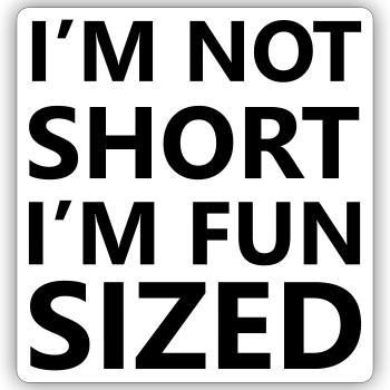 I'm not short, I'm fun sized - Sticker size S (10 x 10 cm) - white matte - Front