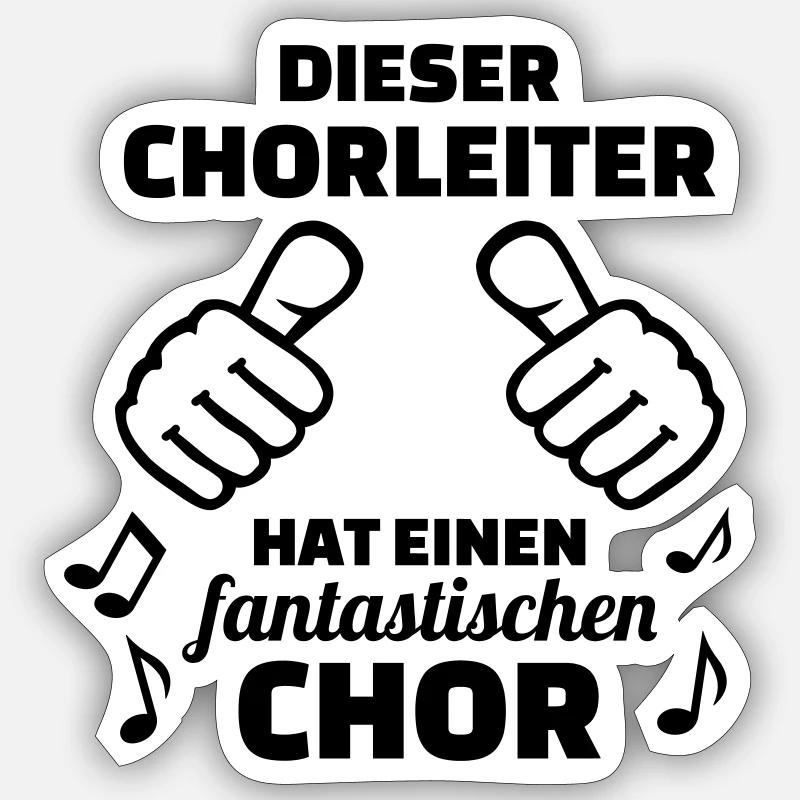 Chor - Sticker Größe S (10 x 10 cm) - Mattweiß