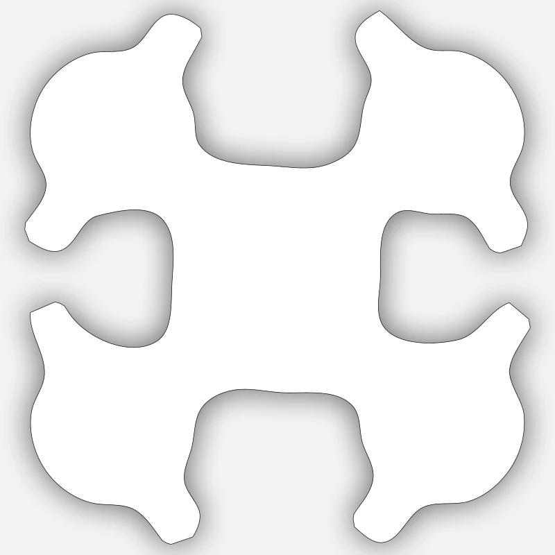 drone - Sticker taille S (10 x 10 cm) - blanc mat