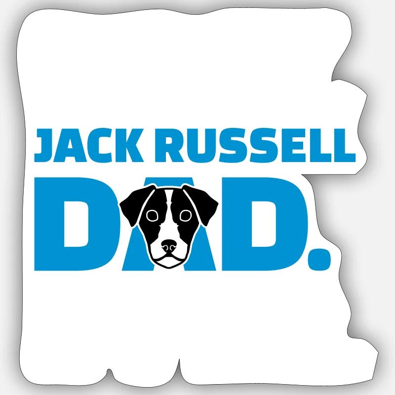 Jack Russell - Sticker Größe S (10 x 10 cm) - Mattweiß