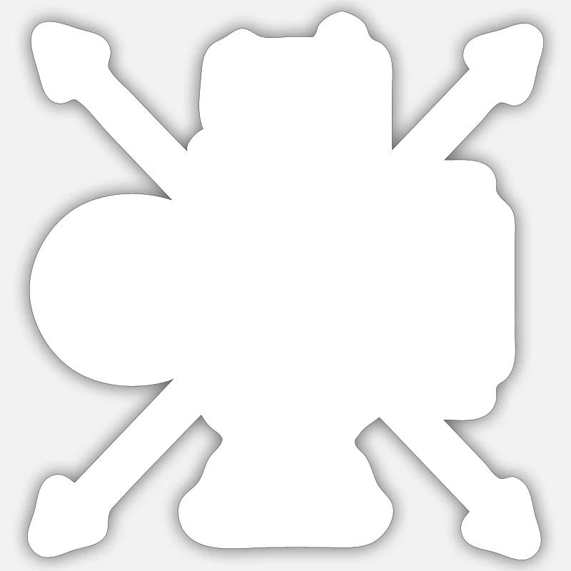 sew - Sticker size S (10 x 10 cm) - white matte