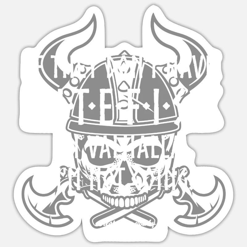 Lutefisk in Valhalla - Sticker size S (10 x 10 cm) - white matte