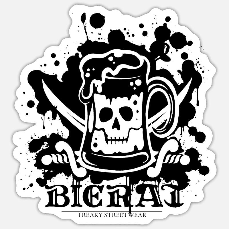 Bierat Splash black Sticker Größe S (10 x 10 cm)