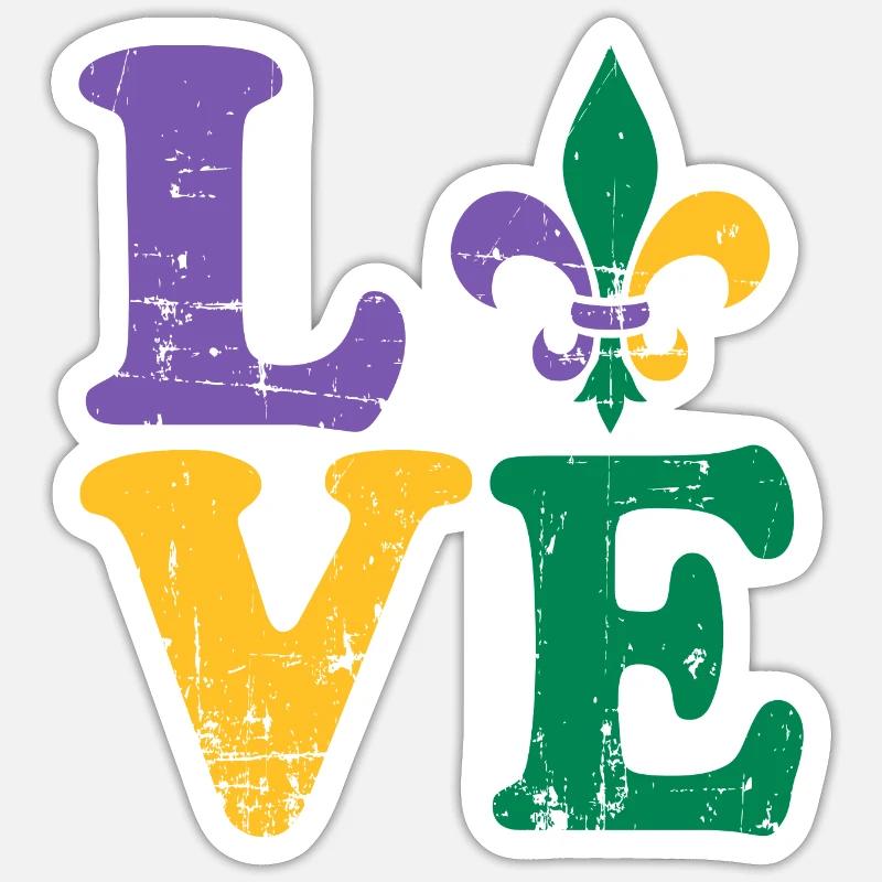 Mardi Gras Sticker size S (10 x 10 cm)